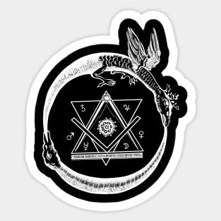 Ouroboros alchemy symbol Sticker